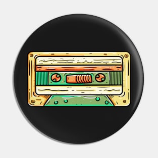 Colorful old mixtape Pin