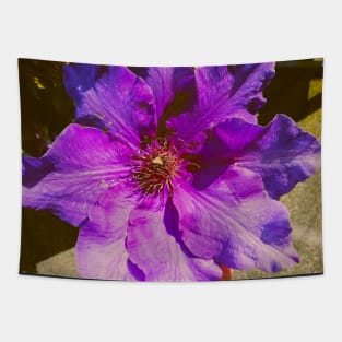 Beautiful Warm Blue and Purple Flower Summer Art Tapestry