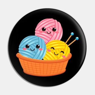 If I'm Sitting I'm Knitting | Kawaii Knitting Pin