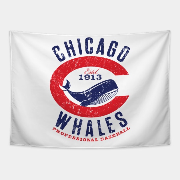 Chicago Whales Tapestry by MindsparkCreative