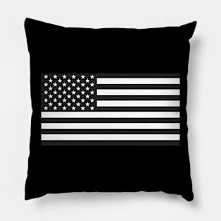 Black USA Flag Pillow