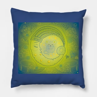 Even the Moon Dreams at Night Pillow