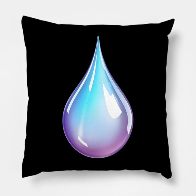 Colourful Drop of water Pillow by BarnesPrintHub