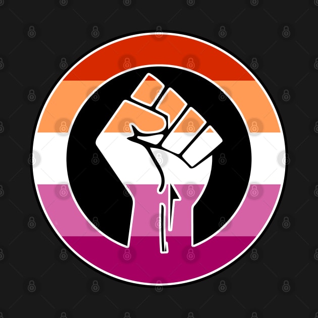 Black Lives Matter Fist Circled LGBTQ Flag Lesbian Pride by aaallsmiles