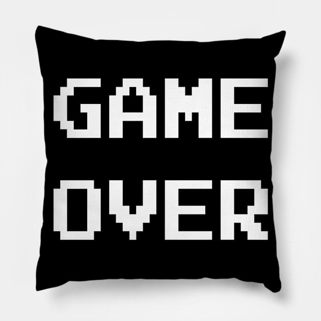 Game Over Blood Evil Retro Gamer Humor Gift Men Women Kid Pillow by SmileSmith