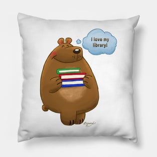 I Love My Library Ready To Read Bear! Pillow