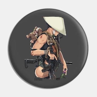 Apocalypse military female soldier Pin