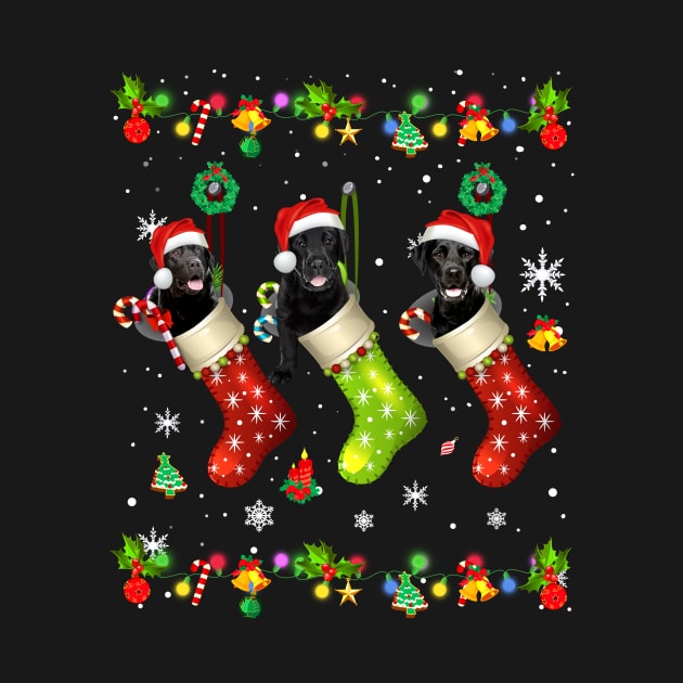 Black Lab Labrador Christmas Socks Xmas Dog Lover Costume by paynegabriel