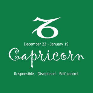 Capricorn astrological sign design T-Shirt