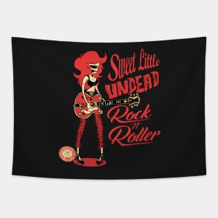 Sweet Little Undead Rock 'N' Roller Tapestry