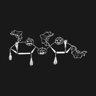 Halloween Sugar Molecule (Line Art) T-Shirt