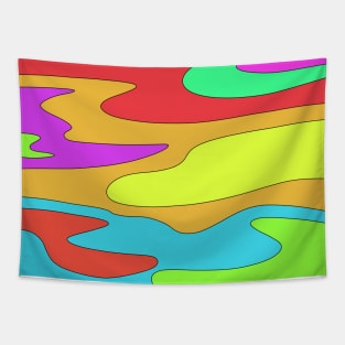 Rainbow clouds pattern Tapestry