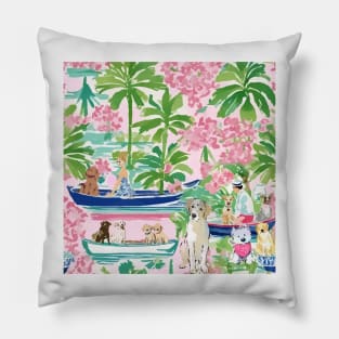 Summer outing, preppy seamless pattern Pillow