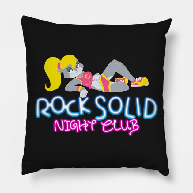 Rock Solid Night Club Pillow by miqwib