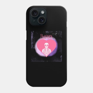 Love, Funny Pink Skeleton, Happy Valentine Gift Phone Case