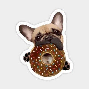 French bulldog sweet chocolate donuts for frenchie lover Magnet