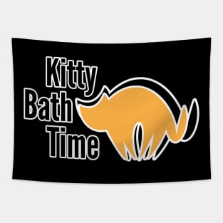 Kitty Bath Time Tapestry