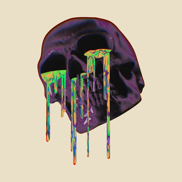 Drippy Skull Art by Riel