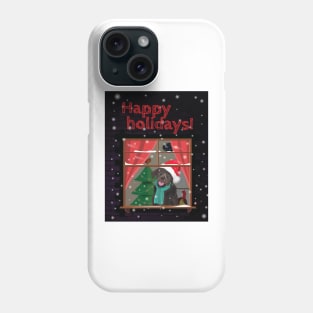 Sweet puppy waiting for Christmas Phone Case