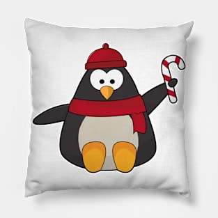 Penguin with Hat & Scarf Pillow