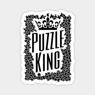 Puzzle King Crown Jigsaw Pieces Puzzler Hobbyist Funny Magnet