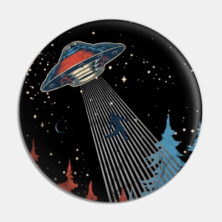 UFO Abduction Distressed Pin