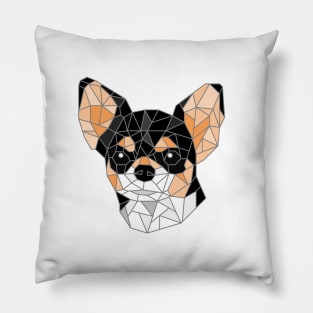 Chihuahua Black Stained Glass Pillow