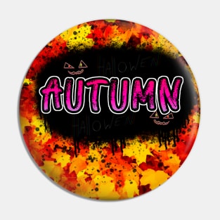Autumn Leaves Halloween Pin