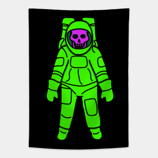 Green Astronaut Skeleton Tapestry