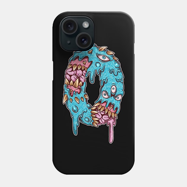 Halloween Zombie Brain 0 Number Funny Halloween Phone Case by Ramadangonim