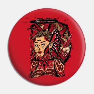 Red Cream Jupiter Cries Pin