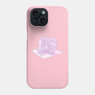 pink skincare mini fridge Phone Case