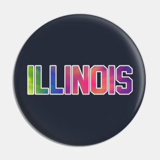 Illinois Jersey Letter Tie Dye Pin