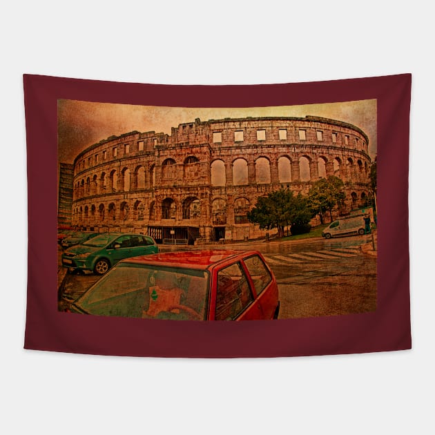 Roman Amphitheater. Pula. Croatia Tapestry by vadim19