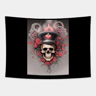 Flowery Skeleton Tapestry