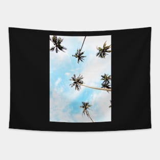 Landscape, Palms, Tropical print, Palm trees sunset Tapestry