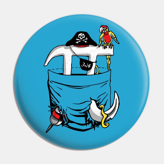 Left Chest Pocket Pirate Pi Symbo Pin by Mudge