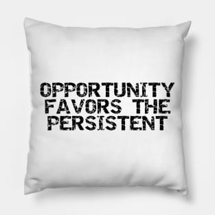 Opportunity Favors The Persistent Pillow