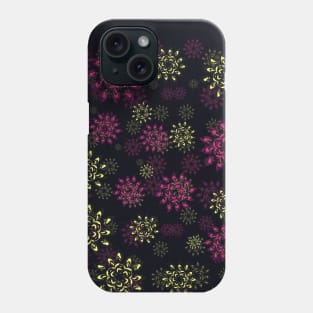 Colour contrast florals design Phone Case