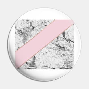 Celestial rose - dramatic white marble Pin