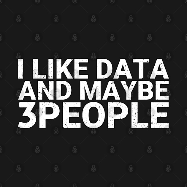 I Like Data and Maybe 3 People Data Science Gift by TeeTypo