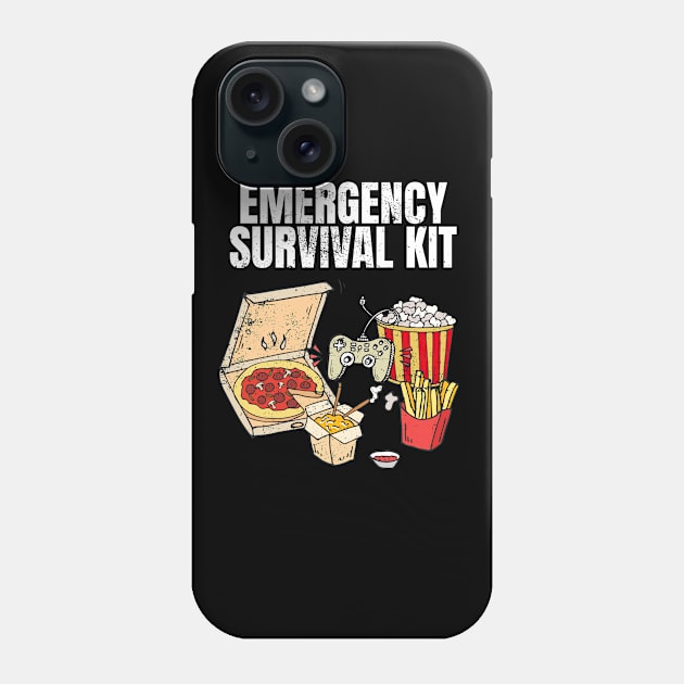 Funny Modern Emergency Survival Kit Phone Case by SzarlottaDesigns