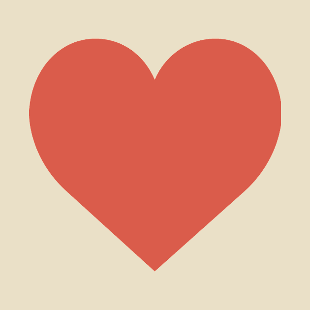 Minimalistic red heart symbol by blondegirl