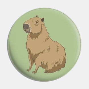 Capybara Hydrochoerus hydrochaeris just chilling Pin