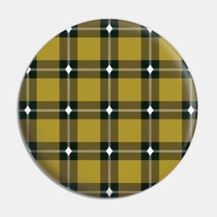 Plaid Gold Diamond Patterns Pin