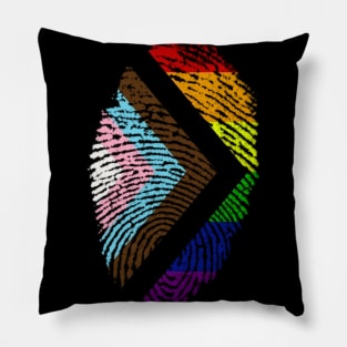 Progress Pride Rainbow Flag For Inclusivity Pillow