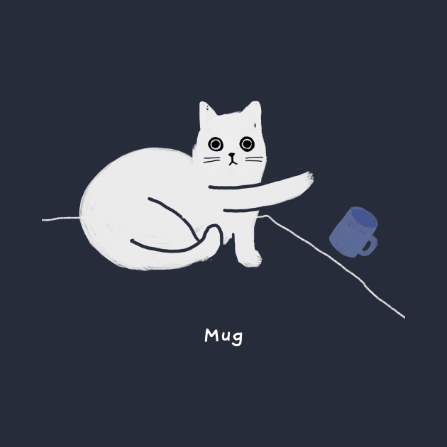 Mug (white caption) by KentheCat