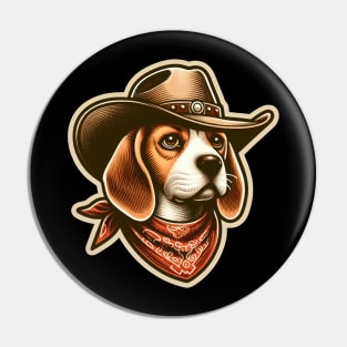 Beagle Cowboy Pin