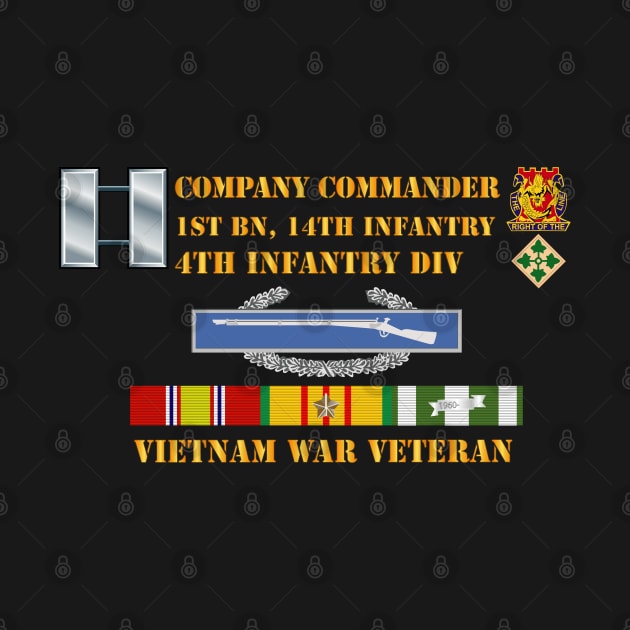 1st Bn 14th Inf - 4th ID - Company CO - Vietnam Vet by twix123844