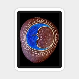 Blue Moon Mediation Rock By Julie Ann Stricklin Magnet